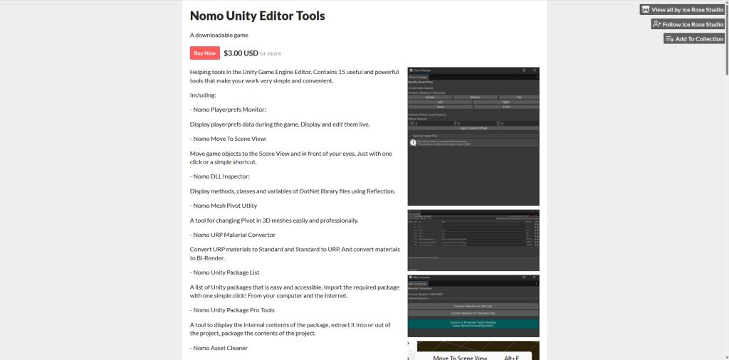 nomo unity editor tools